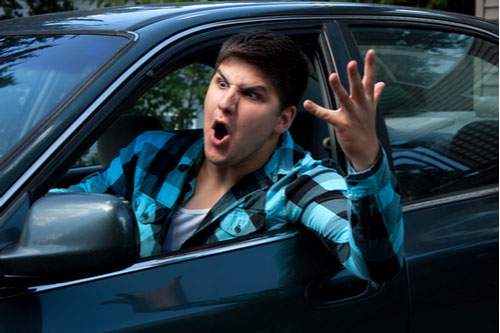 man with road rage, reckless driving lawyer in Delray Beach concept photo