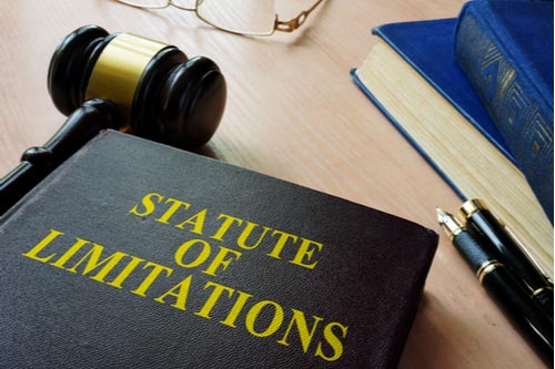 judge gavel and statute of limitations law book