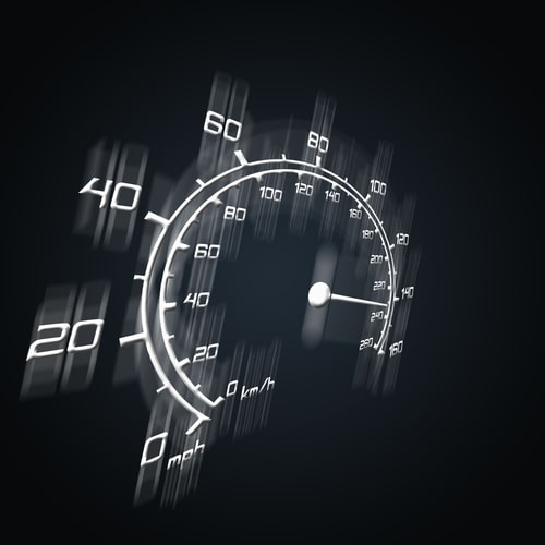 speedometer for speeding vehicle
